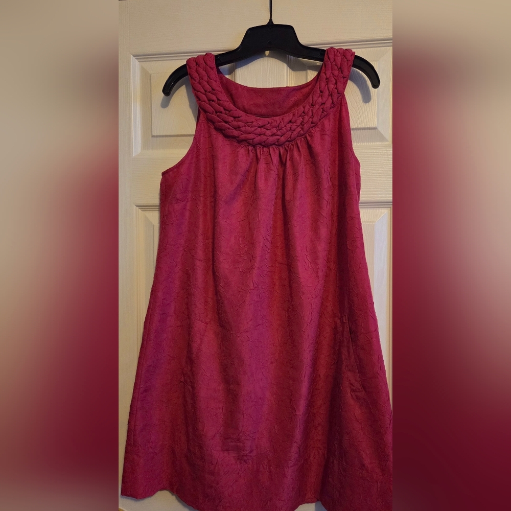 Lane Bryant Braided Textured Top in Deep Pink